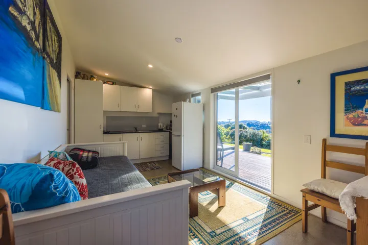 An Cala Onetangi open plan living area of sleepout