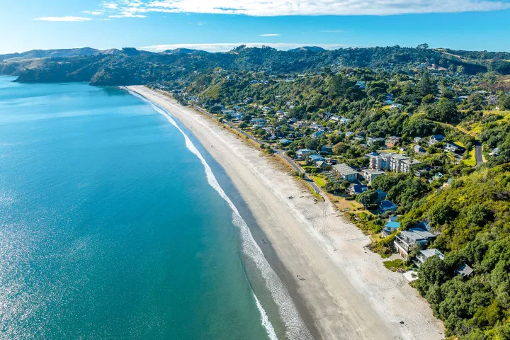 Apartment On The Beach Overhead shot of Onetangi Beach
