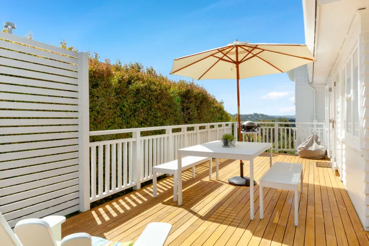 Wine and dine in sunny outdoor area with BBQ and seating at Eight on Church