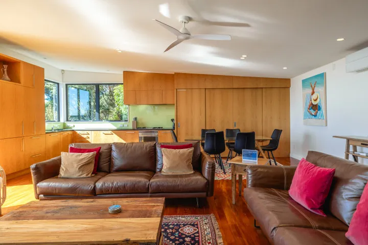 Hekerua Heights Brown leather sofas