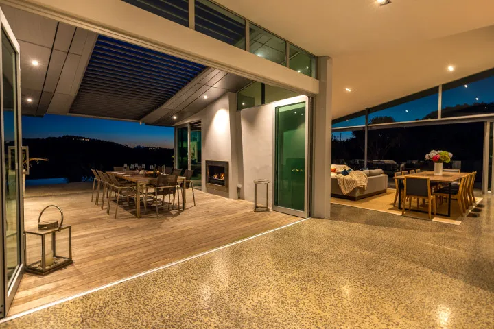 Korora Estate Main House Both Dining areas dusk