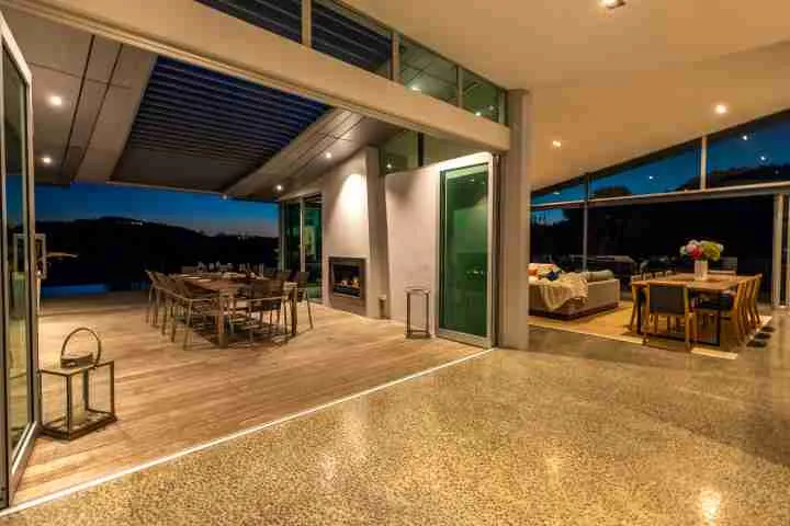 Korora Estate Main House Both Dining areas dusk