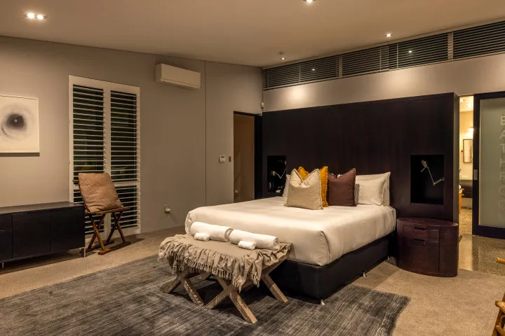 Korora Estate Main House Master Bedroom Interior Dusk