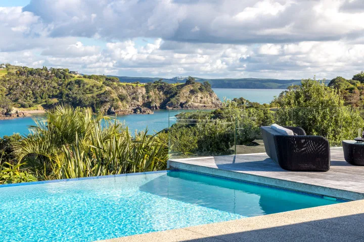 Korora Estate Swimming Pool and Lounge Area with view