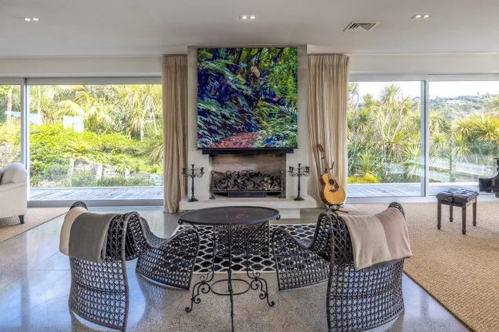 Kotare Estate Main lounge fireplace