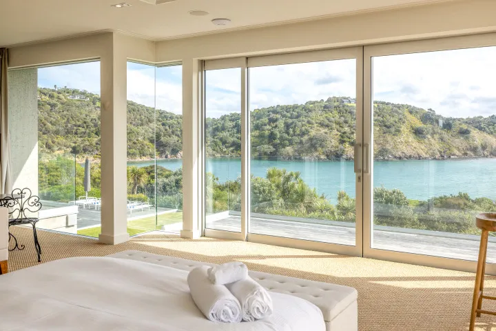 Kotare Estate Master suite views from the bed