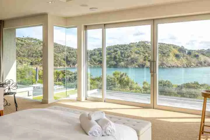 Kotare Estate Master suite views from the bed