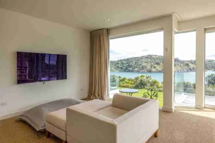 Kotare Estate Master suite views from the lounge area