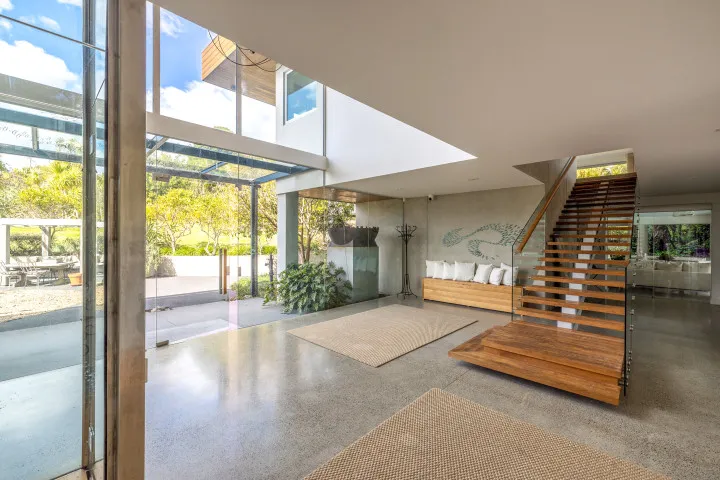 Kotare Estate Stair case and artwork