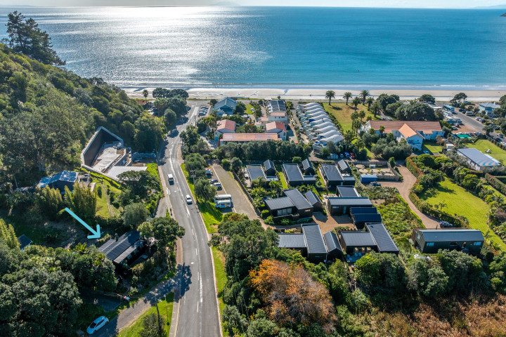 La Casa Al Mare Birds Eye Shot with arrow