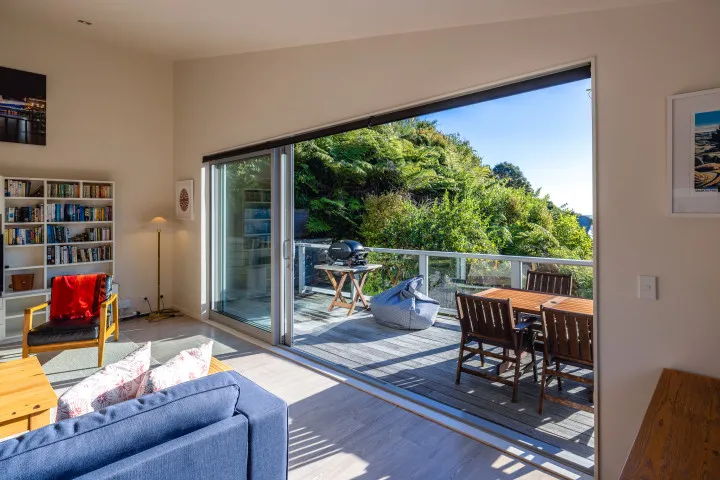 Miro Ridge Exterior doors slide wide open to allow the breeze through