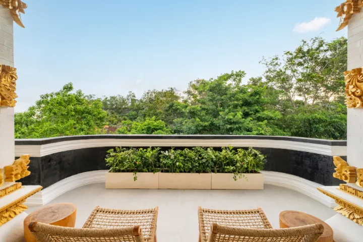 Swarna Mandapa Grand Master Suite deck area with blue skies