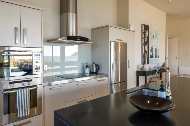 The Penthouse On The Beach at The Sands Fully equipped kitchen with Nespresso machine