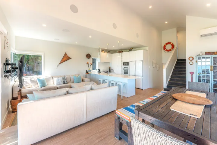 The Point Onetangi Kitchen and living area v2