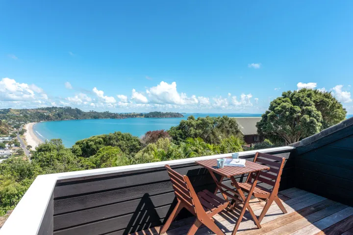 The Point Onetangi Private deck from master bedrooms v3