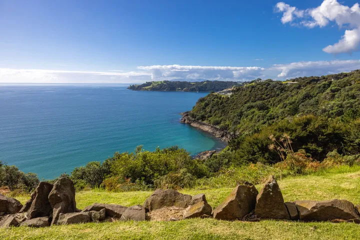The Point Onetangi Views over the bays below