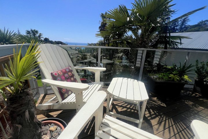 Villa Aqua at Palm Beach Seating area on the deck with amazing views