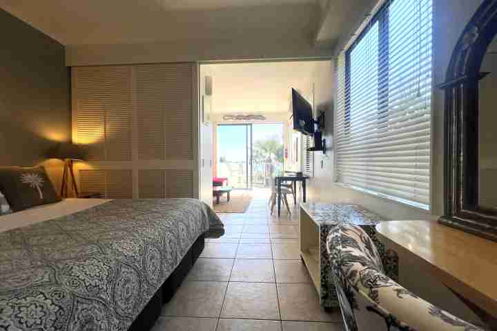Villa Aqua at Palm Beach View through bedroom to living area