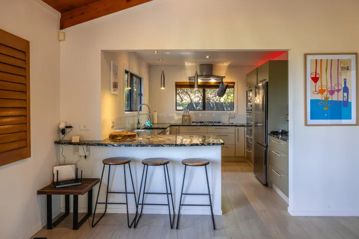 Villa De La Isla Kitchen with breakfast bar