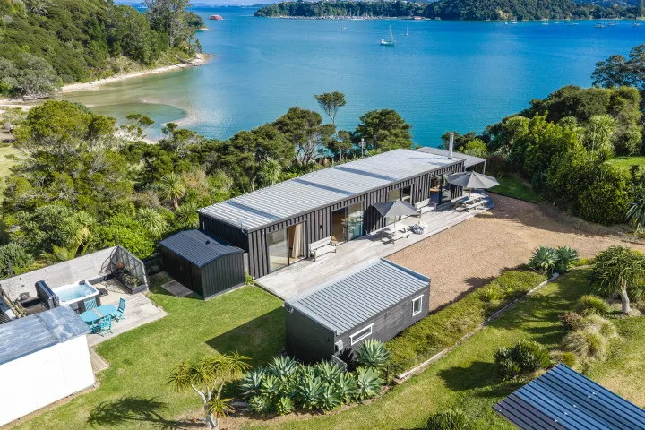 Wharetana Bay Villa Aerial view of the whole property
