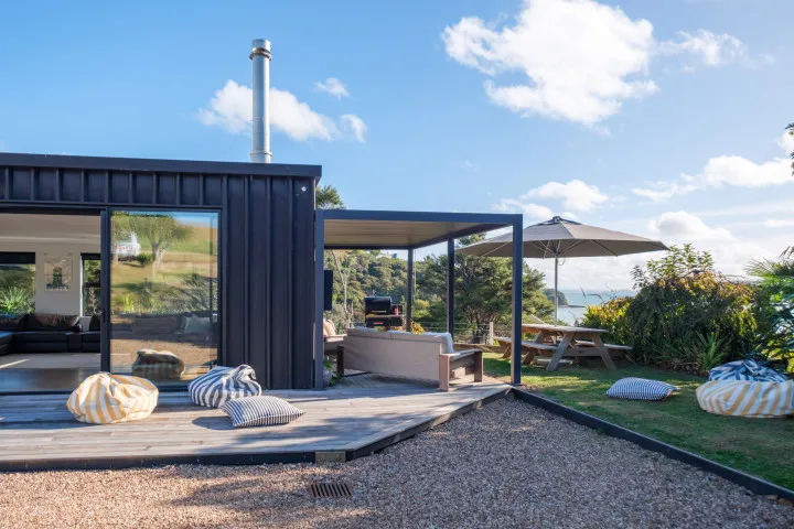 Wharetana Bay Villa Entrance and Gardens