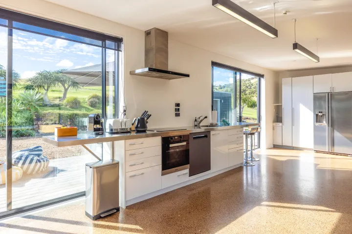 Wharetana Bay Villa Modern fully kitted out kitchen